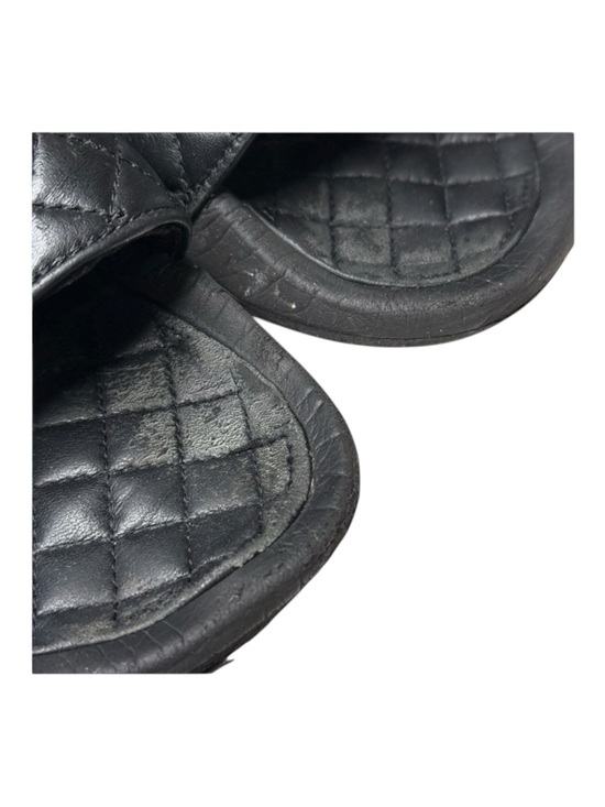 APL ? Lusso Quilted Nappa Leather Beach Athletic Pool Slide Sandal ? Black ? 14 main image 11
